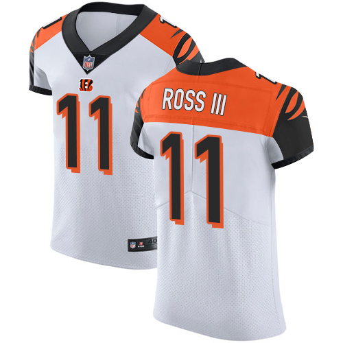 Personalized Bengals #11 John Ross III White Men’s Stitched Football Untouchable Elite Jersey