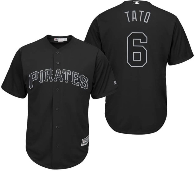 Personalized Men’s Pittsburgh Pirates #6 Starling Marte Black 2019 Players’ Weekend Tato Jersey