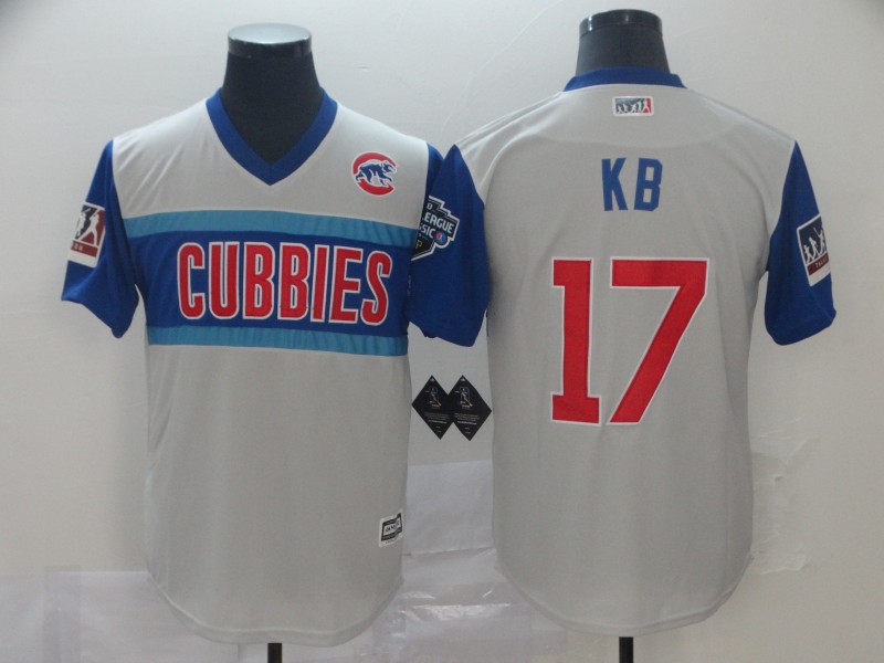 Personalized Cubs 17 Kris Bryant Kb Gray 2019 MLB Little League Classic Player Jersey