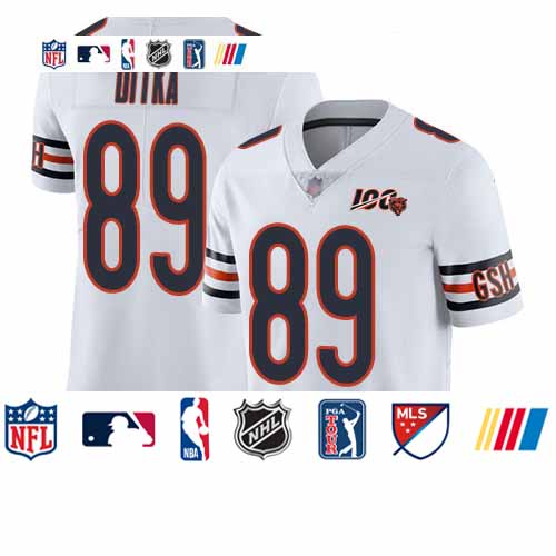 Personalized Bears #89 Mike Ditka White Men’s Stitched Football 100th Season Limited Jersey