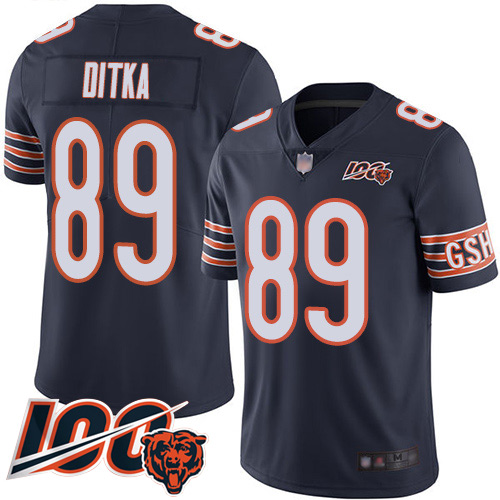 Personalized Bears #89 Mike Ditka Navy Blue Team Color Men’s Stitched Football 100th Season Limited Jersey