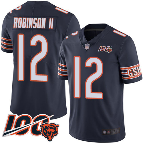 Personalized Bears #12 Allen Robinson II Navy Blue Team Color Men’s Stitched Football 100th Season Limited Jersey