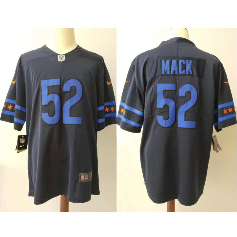 Personalized Bears 52 Khalil Mack Black All Star Untouchable Limited Jersey