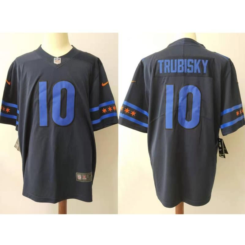 Personalized Bears 10 Mitchell Trubisky Black All Star Untouchable Limited Jersey