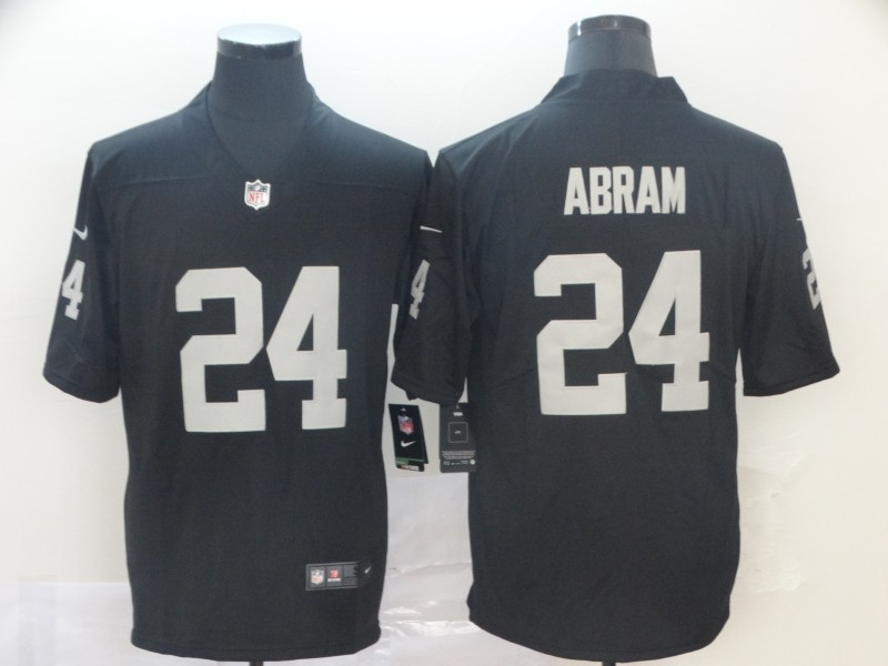 Personalized Raiders 24 Johnathan Abram Black Untouchable Limited Jersey