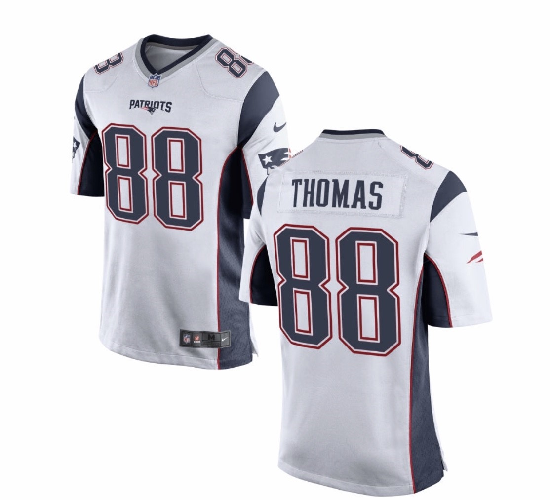 Personalized Men’s New England Patriots #88 Demaryius Thomas Limited White Jersey