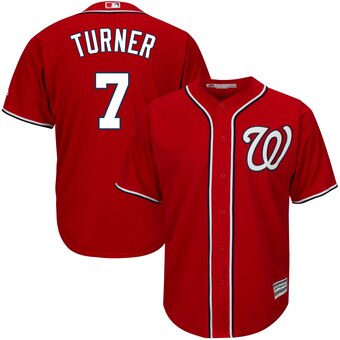 Personalized Men’s Washington Nationals #7 Trea Turner Red Cool Base Jersey