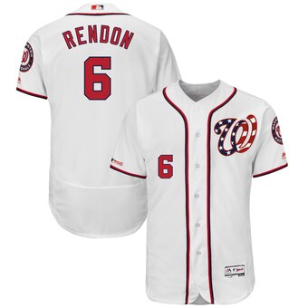 Personalized Men’s Washington Nationals #6 Anthony Rendon Majestic White Flex Base Player Jersey