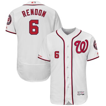 Personalized Men’s Washington Nationals #6 Anthony Rendon Home White Flex Base Collection Player Jersey