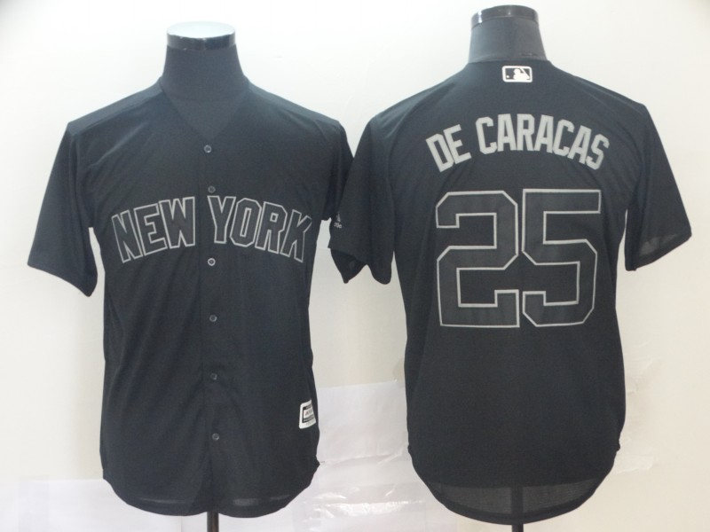 Personalized Yankees 25 Gleyber Torres De Caracas Black 2019 Players’ Weekend Player Jersey