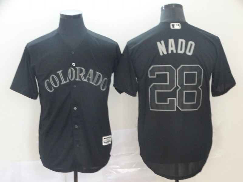 Personalized Rockies 28 Nolan Arenado Nado Black 2019 Players’ Weekend Player Jersey