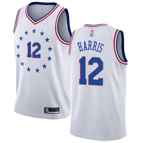 Personalized 76ers #12 Tobias Harris White Basketball Swingman Earned Edition Jersey