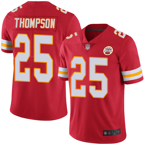 Personalized Chiefs #25 Darwin Thompson Red Team Color Youth Stitched Football Untouchable Limited Jersey