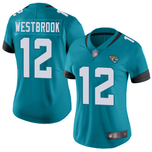 Personalized Jaguars #12 Dede Westbrook Teal Green Alternate Women’s Stitched Football Untouchable Limited Jersey