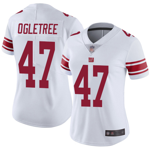 Personalized Giants #47 Alec Ogletree White Women’s Stitched Football Untouchable Limited Jersey