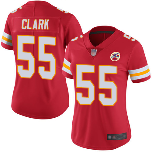 Personalized Chiefs #55 Frank Clark Red Team Color Women’s Stitched Football Untouchable Limited Jersey