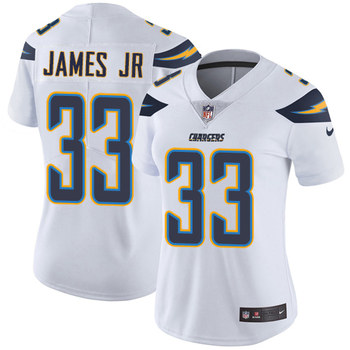 Personalized Chargers #33 Derwin James Jr White Women’s Stitched Football Untouchable Limited Jersey