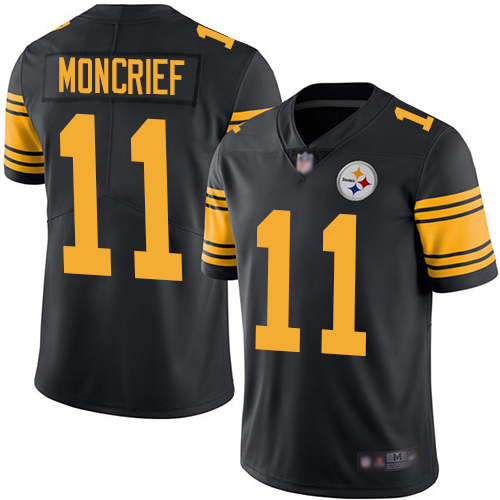Personalized Steelers #11 Donte Moncrief Black Men’s Stitched Football Limited Rush Jersey