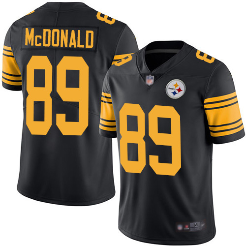 Personalized Steelers #89 Vance McDonald Black Men’s Stitched Football Limited Rush Jersey