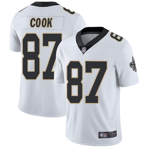 Personalized Saints #87 Jared Cook White Men’s Stitched Football Untouchable Limited Jersey