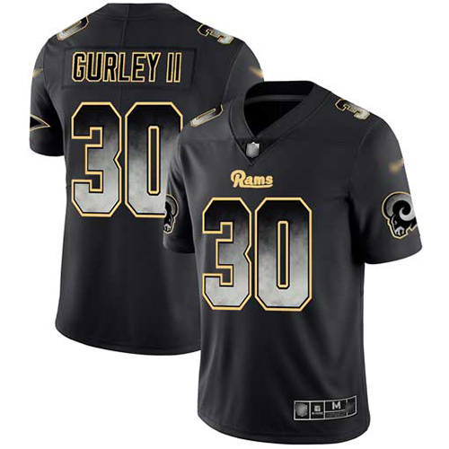 Personalized Rams #30 Todd Gurley II Black Men’s Stitched Football Untouchable Limited Smoke Fashion Jersey