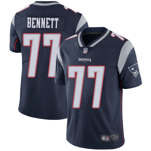 Personalized Patriots #77 Michael Bennett Navy Blue Team Color Men’s Stitched Football Untouchable Limited Jersey