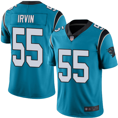 Personalized Panthers #55 Bruce Irvin Blue Alternate Men’s Stitched Football Untouchable Limited Jersey