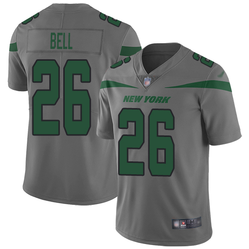 Personalized Jets #26 Le’Veon Bell Gray Men’s Stitched Football Limited Inverted Legend Jersey