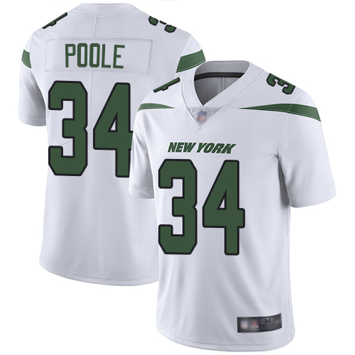 Personalized Jets #34 Brian Poole White Men’s Stitched Football Untouchable Limited Jersey