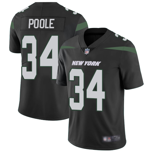 Personalized Jets #34 Brian Poole Black Alternate Men’s Stitched Football Untouchable Limited Jersey