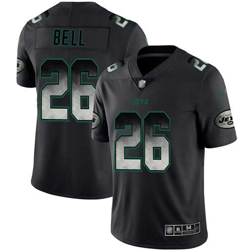 Personalized Jets #26 Le’Veon Bell Black Men’s Stitched Football Untouchable Limited Smoke Fashion Jersey