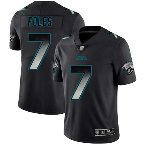 Personalized Jaguars #7 Nick Foles Black Men’s Stitched Football Untouchable Limited Smoke Fashion Jersey