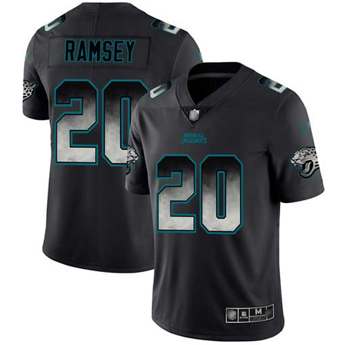 Personalized Jaguars #20 Jalen Ramsey Black Men’s Stitched Football Untouchable Limited Smoke Fashion Jersey