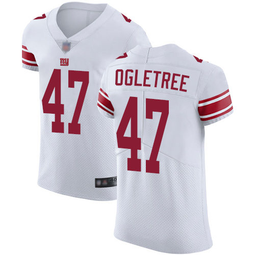 Personalized Giants #47 Alec Ogletree White Men’s Stitched Football Untouchable Elite Jersey