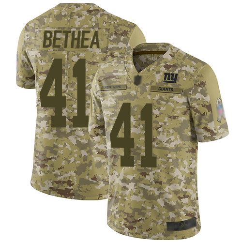 Personalized Giants #41 Antoine Bethea Camo Men’s Stitched Football Limited 2018 Salute To Service Jersey