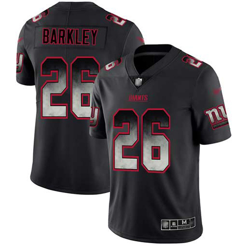Personalized Giants #26 Saquon Barkley Black Men’s Stitched Football Untouchable Limited Smoke Fashion Jersey