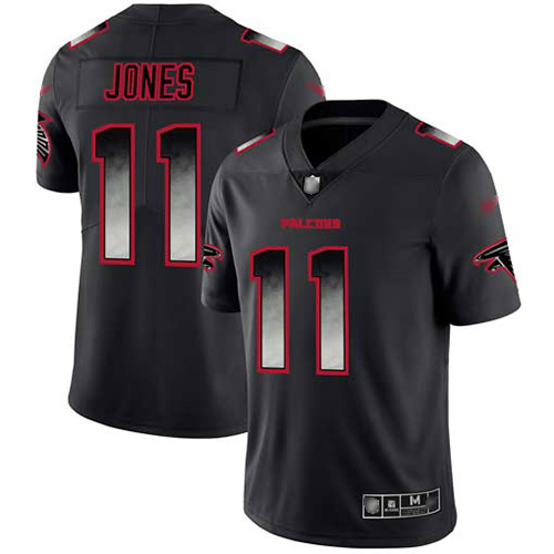 Personalized Falcons #11 Julio Jones Black Men’s Stitched Football Untouchable Limited Smoke Fashion Jersey