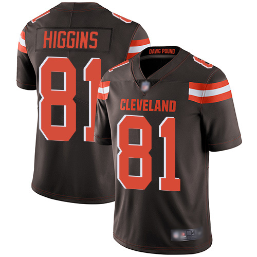 Personalized Browns #81 Rashard Higgins Brown Team Color Men’s Stitched Football Untouchable Limited Jersey