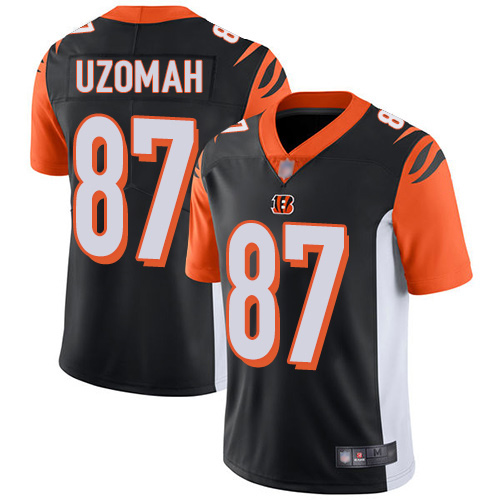 Personalized Bengals #87 C.J. Uzomah Black Team Color Men’s Stitched Football Untouchable Limited Jersey