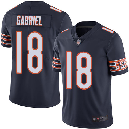 Personalized Bears #18 Taylor Gabriel Navy Blue Team Color Men’s Stitched Football Untouchable Limited Jersey