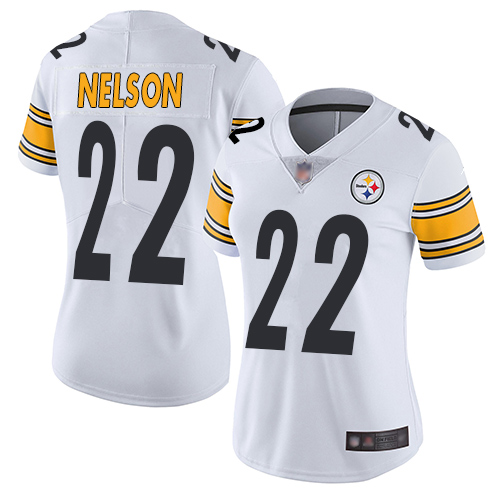 Personalized Women Pittsburgh Steelers Steven Nelson #22 NFL limited White Jersey