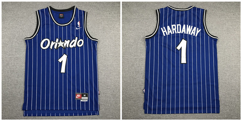 Personalized Magic 1 Anfernee Hardaway Navy Swingman Jersey