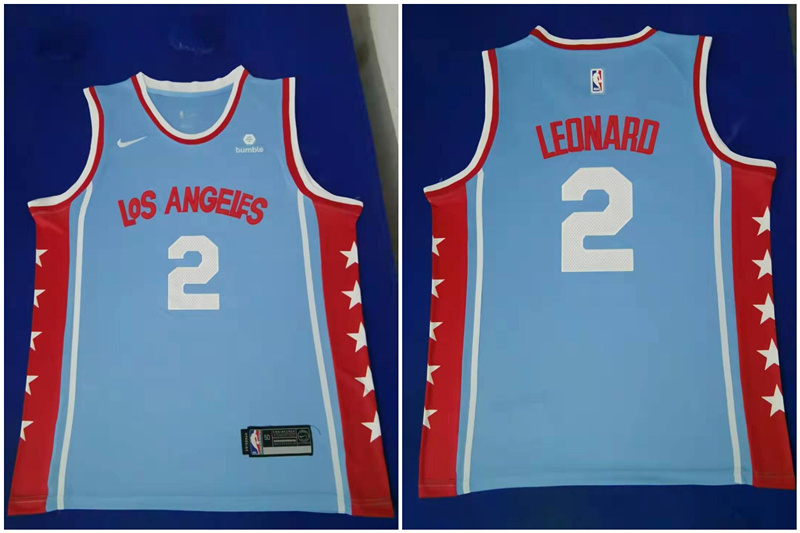 Personalized Clippers 2 Kawhi Leonard Light Blue Swingman Jersey