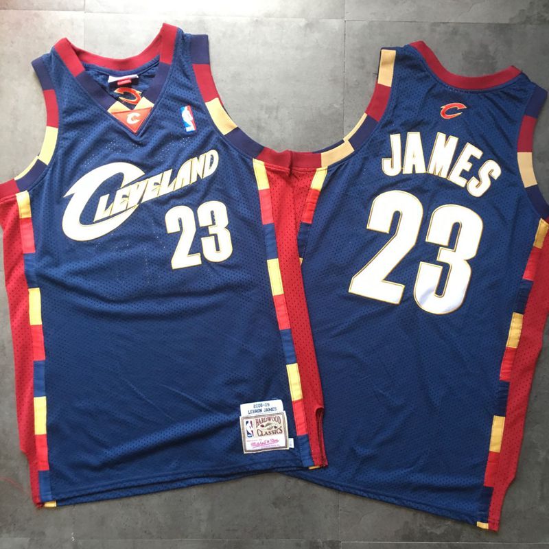 Personalized Cavaliers 23 Lebron James Navy 2008-09 Hardwood Classics Jersey