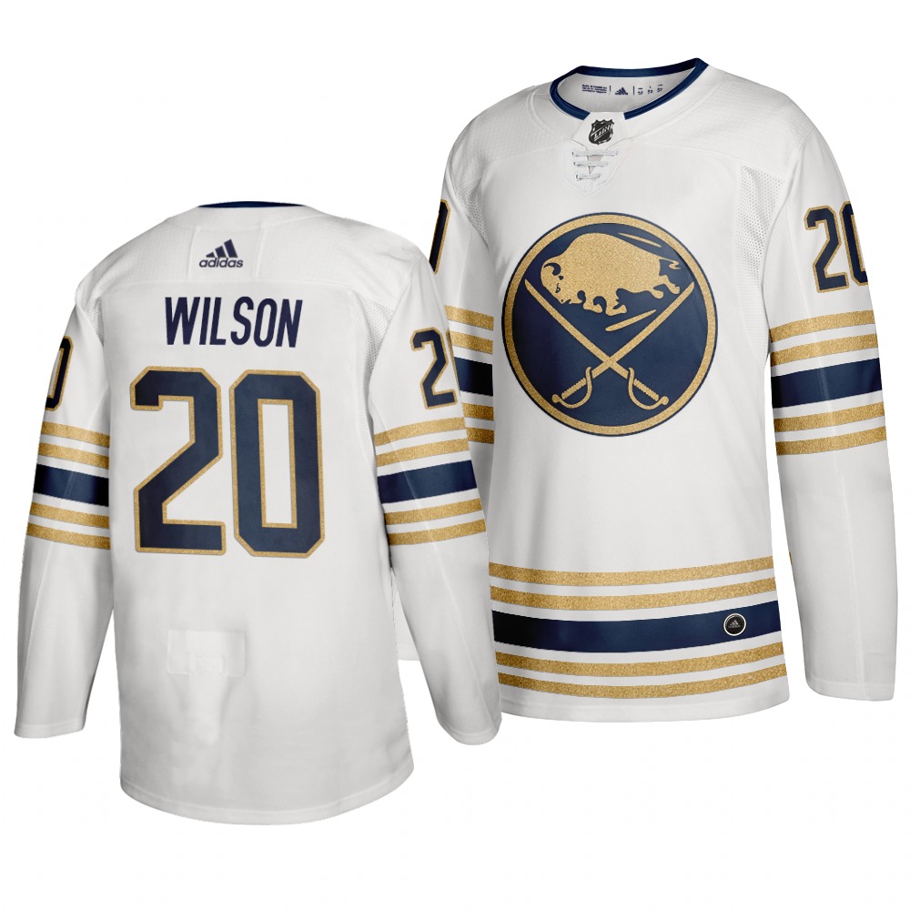 Personalized Sabres 20 Scott Wilson White 50th Anniversary Jersey