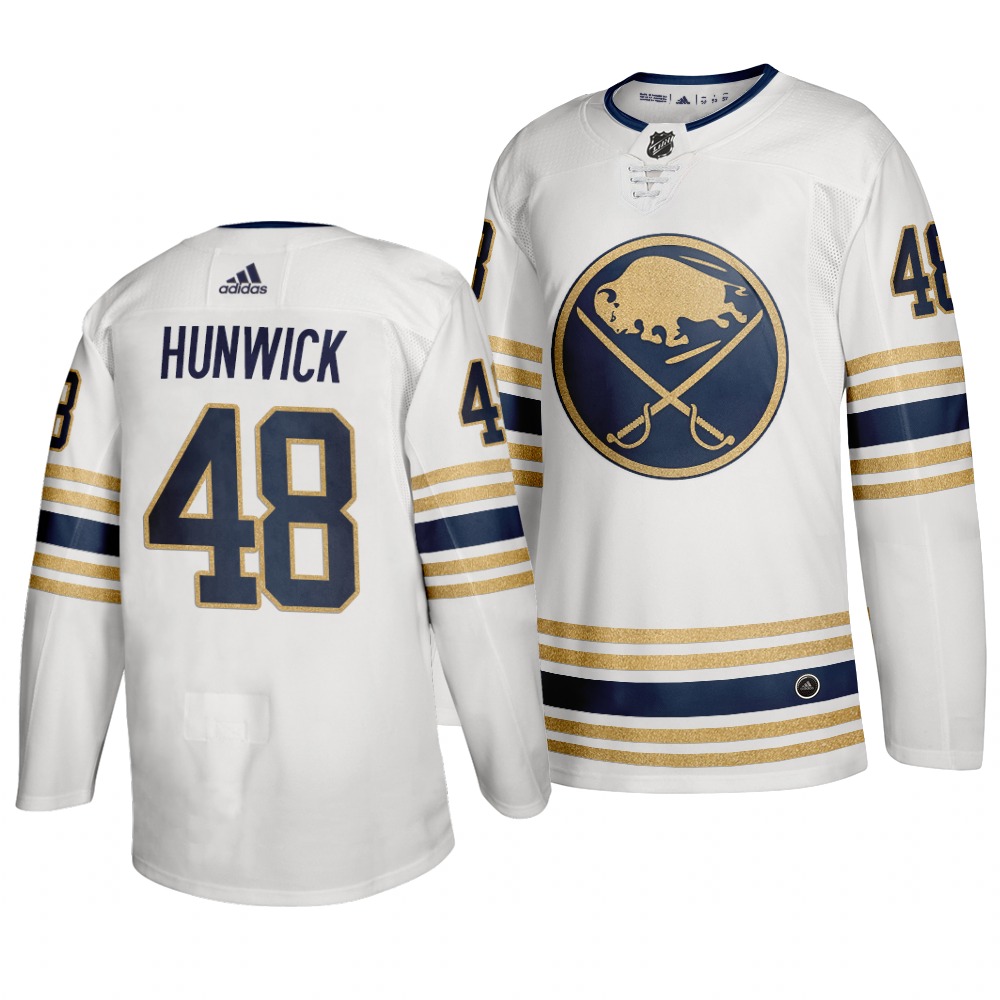 Personalized Sabres 48 Matt Hunwick White 50th Anniversary Jersey