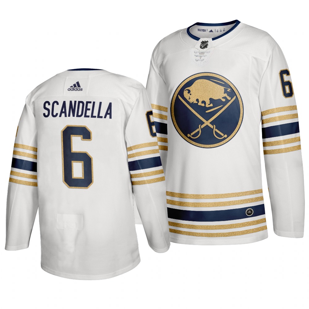 Personalized Sabres 6 Marco Scandella White 50th Anniversary Jersey