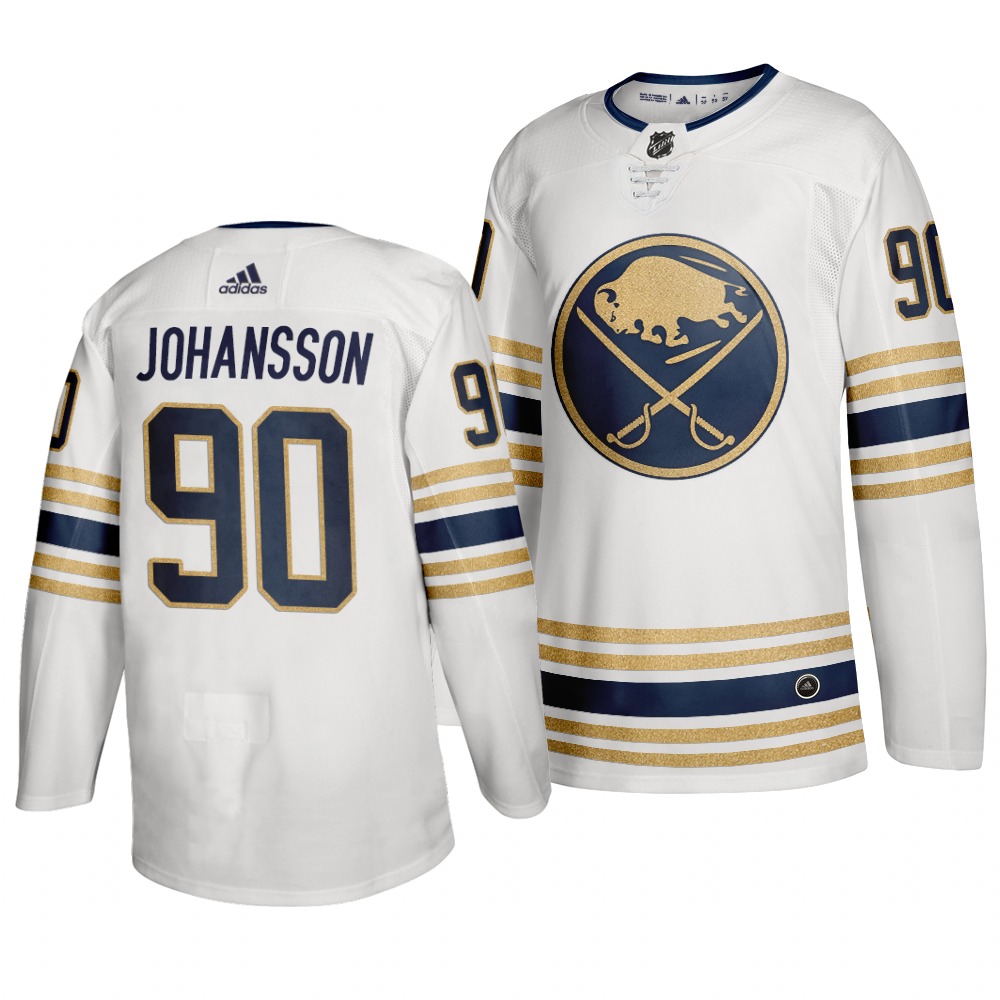 Personalized Sabres 90 Jonas Johansson White 50th Anniversary Jersey
