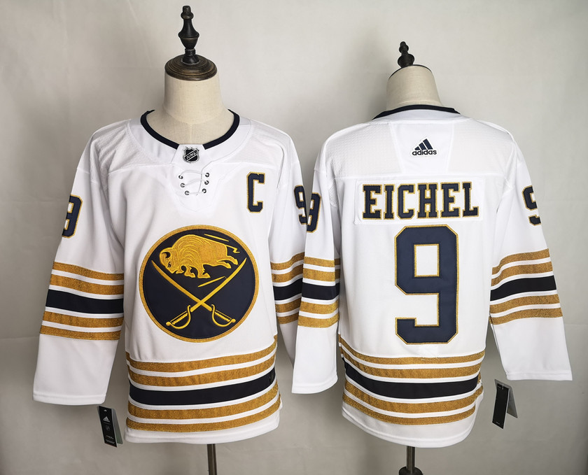 Personalized Sabres 9 Jack Eichel White 50th Anniversary Jersey