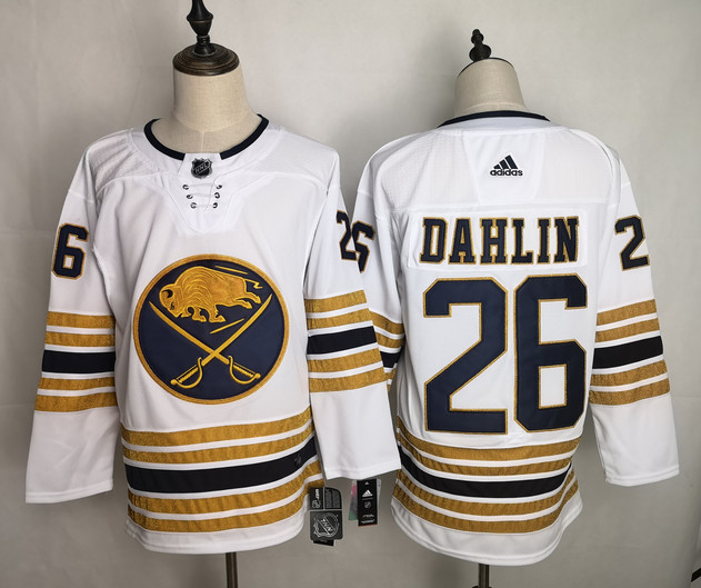Personalized Sabres 26 Rasmus Dahlin White 50th Anniversary Jersey